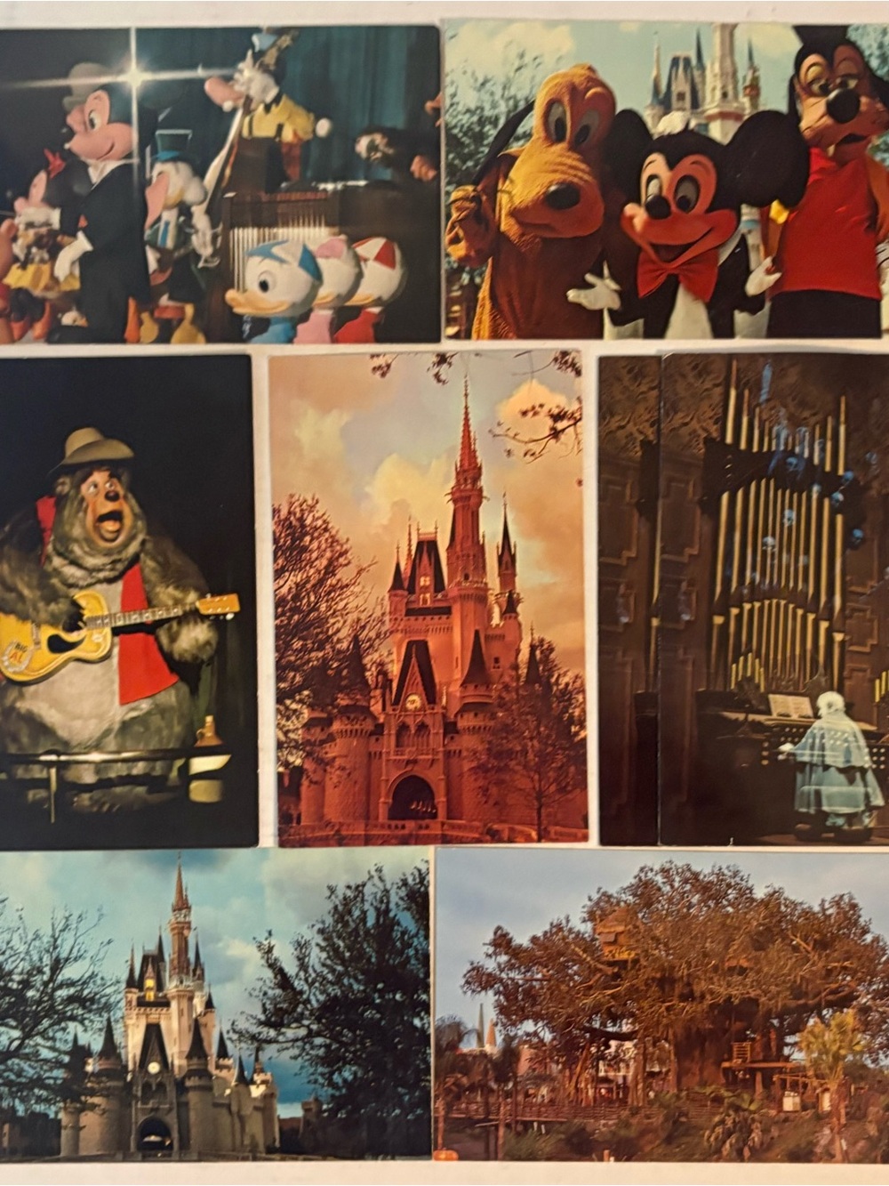Disney World Vintage Postcards- 1970's- 8 total postcards